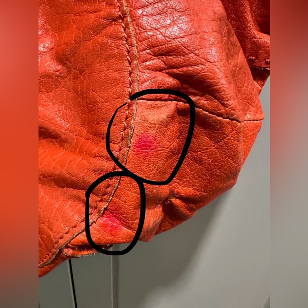 The Sak Orange Leather Shoulder Bag - Picture 6 of 11